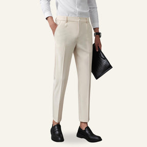 Calça Masculina Slim Old Money Anti Amassado Darvon Bege