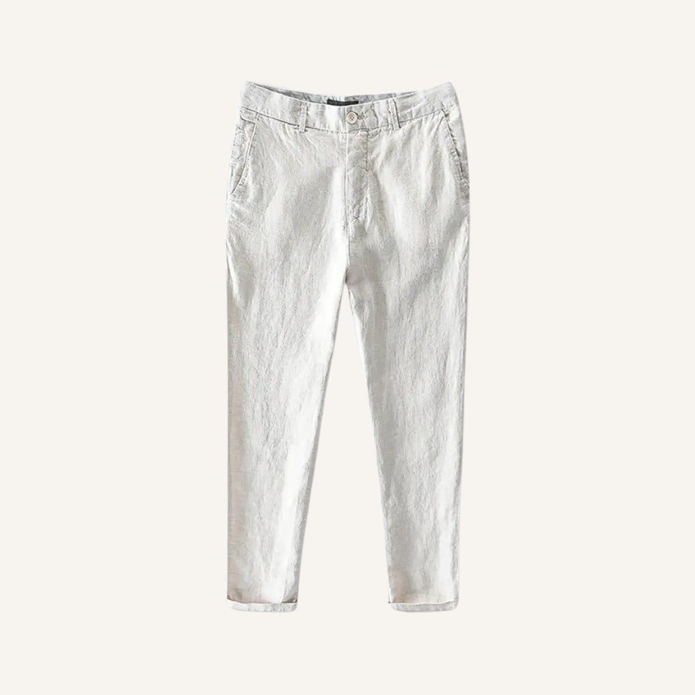Calça Masculina de Linho Bianco Bege