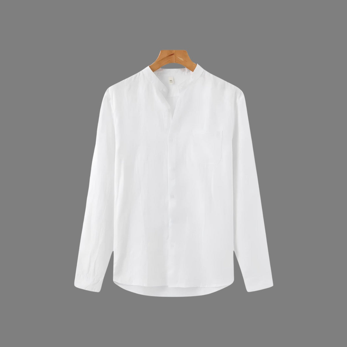 Camisa de Linho Masculina Manga Longa Milford branco