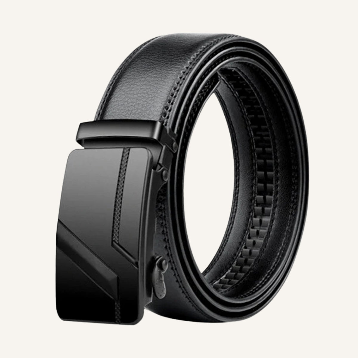 Cinto Social de Couro Preto Civano Fiarro