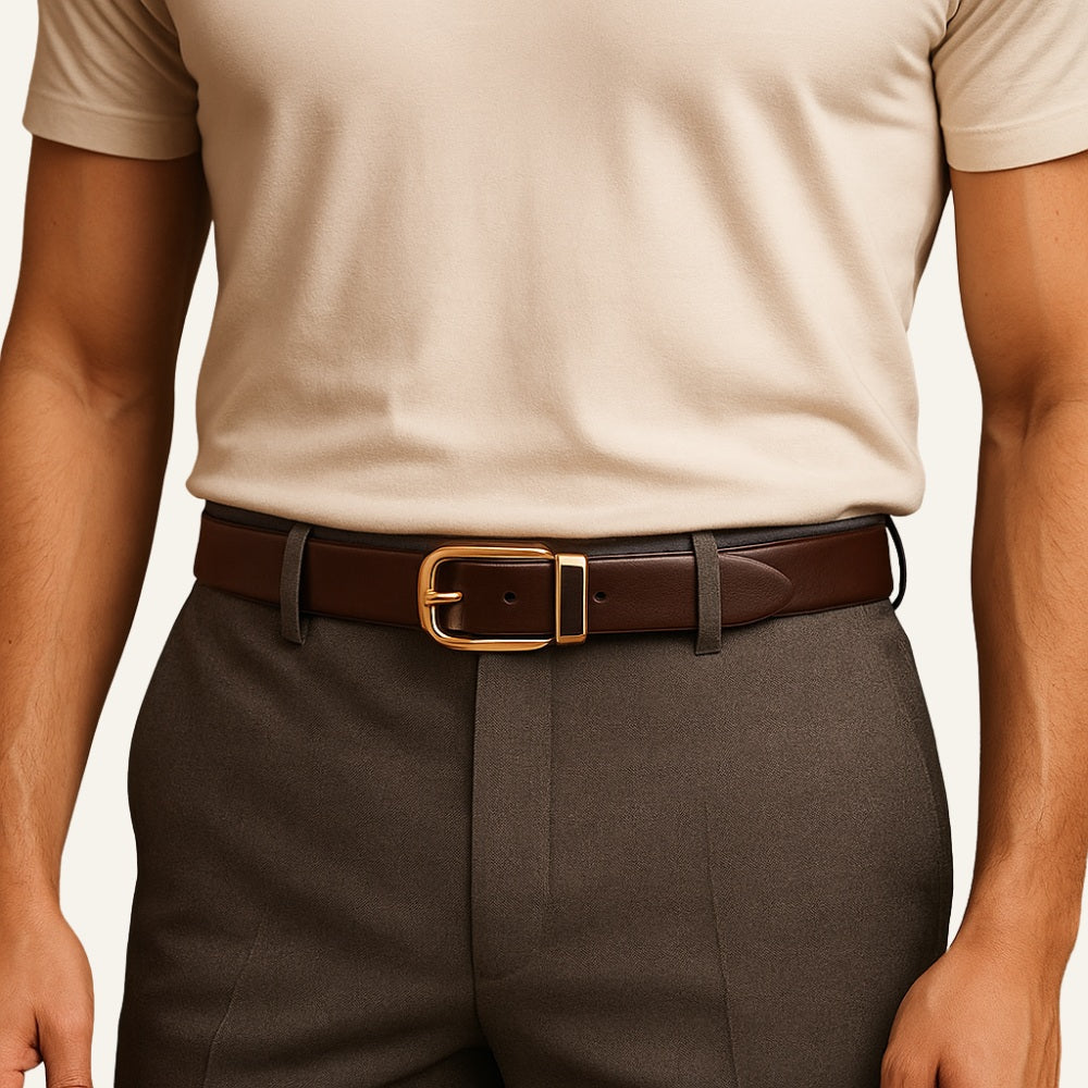 Cinto de Couro Masculino Civano Prime Marrom