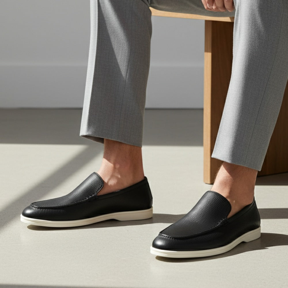 Loafer Masculino de Couro de Vaca Pelleni preto