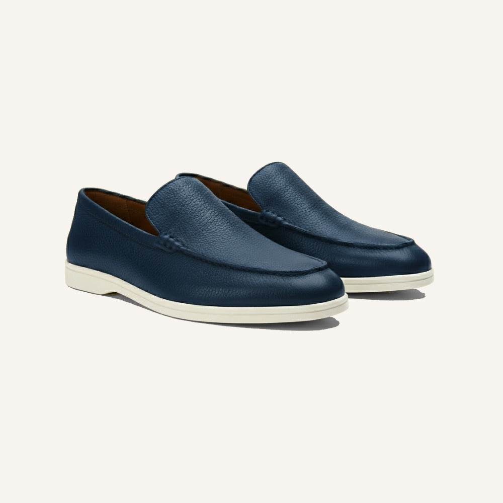 Loafer Masculino de Couro de Vaca Pelleni azul marinho