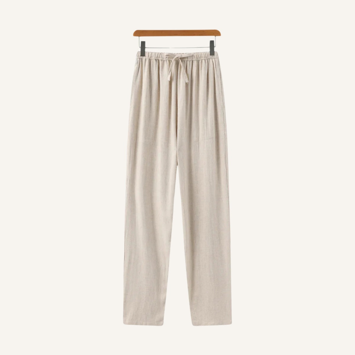 Men's Slim Fit Linen Trousers – Milford beige