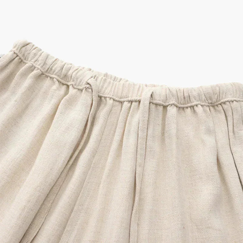 Men's Slim Fit Linen Trousers – Milford beige