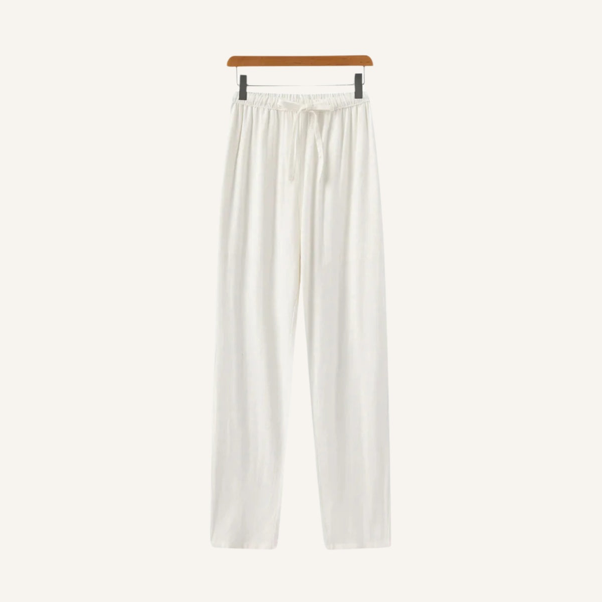 Men's Slim Fit Linen Trousers – Milford white 