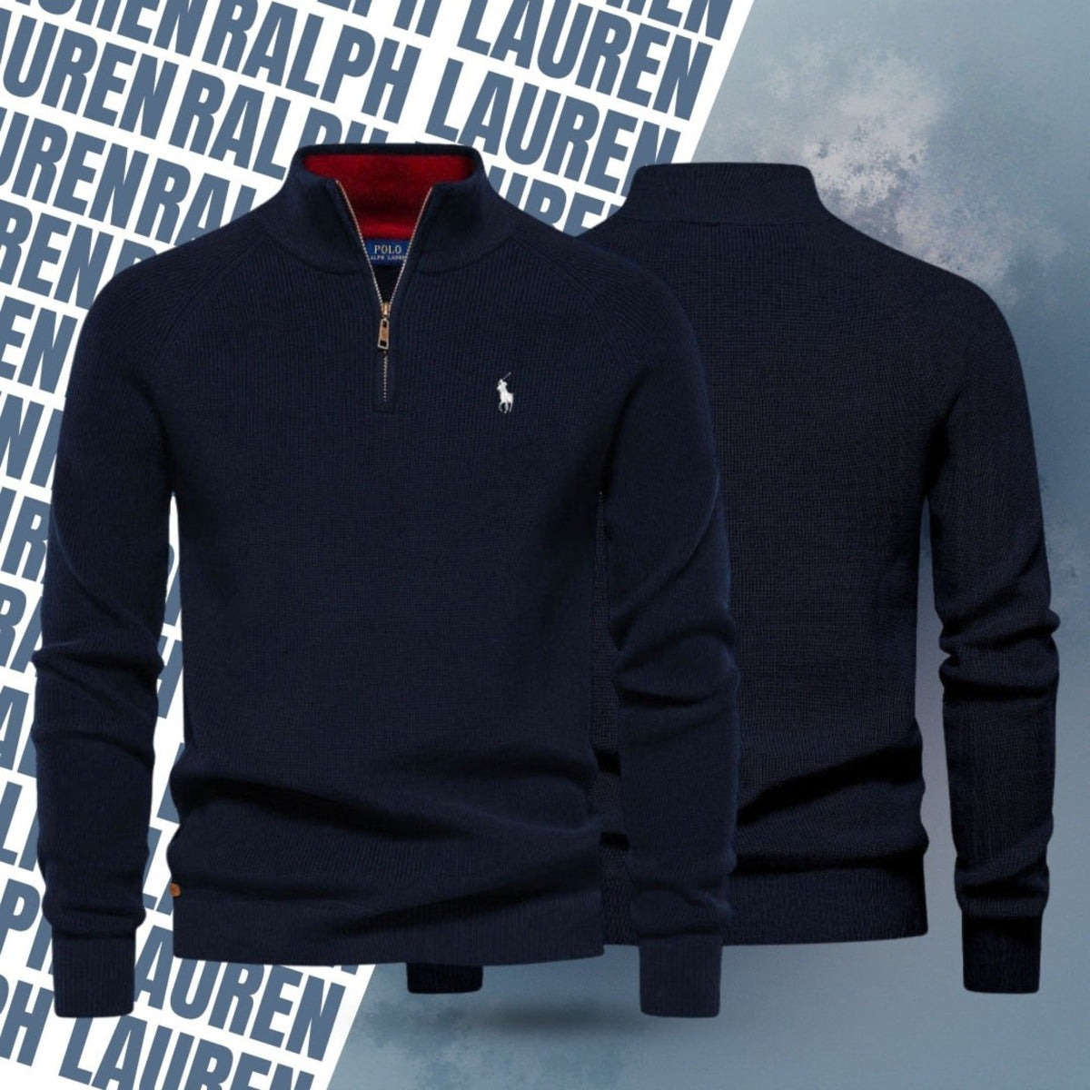 Zipped Collar Sweater - Buy 1, Get 1 FREE