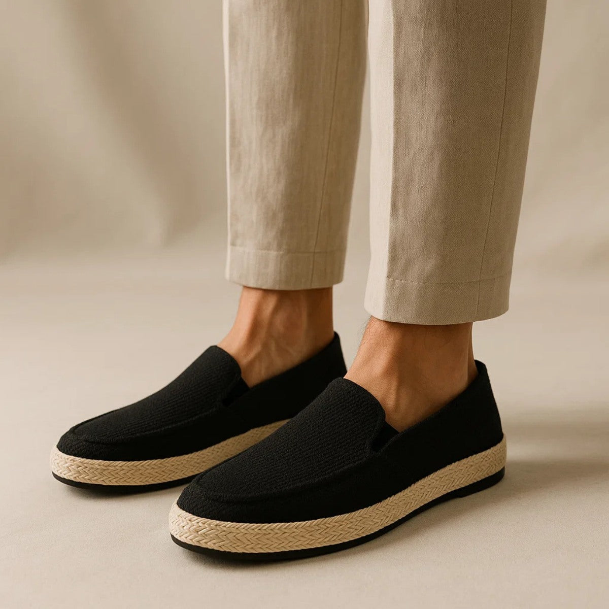 Men's Woven Slip-On Loafer – Nattuli black