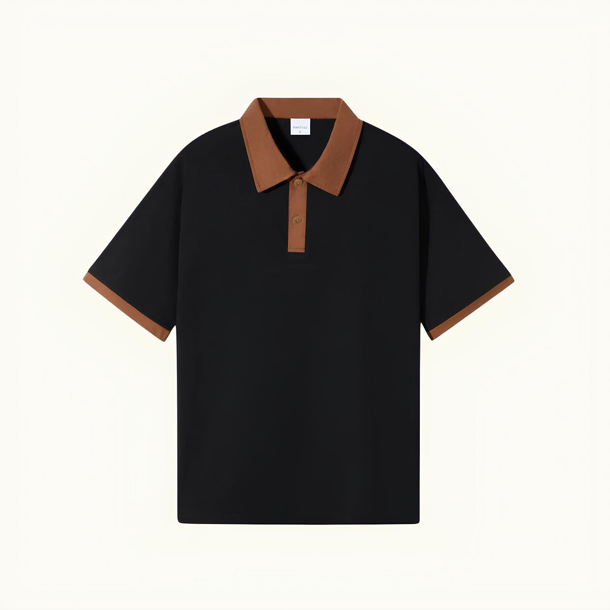 Mens Old Money Polo Vittore Black & Brown