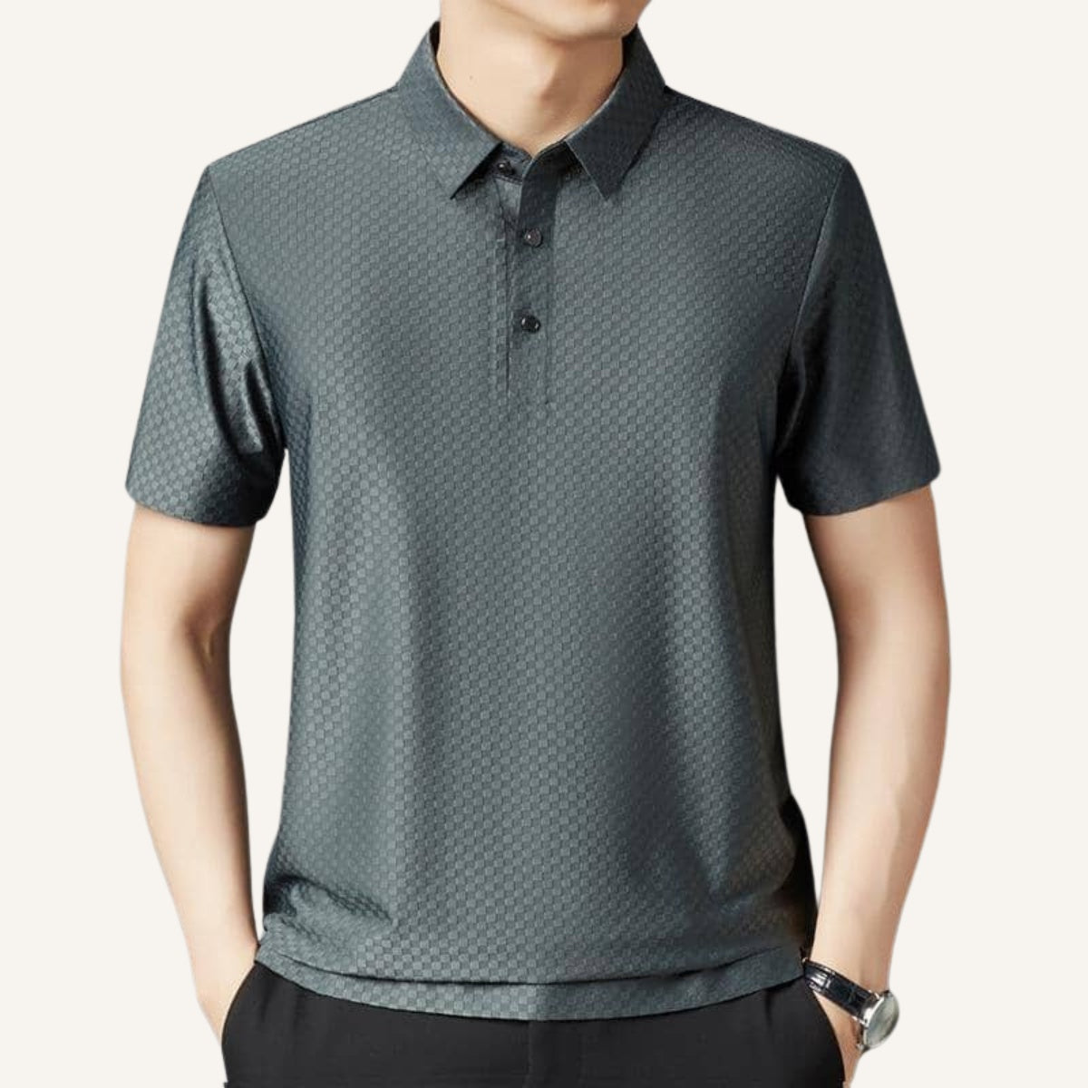Mens Premium Nylon Polo Shirt - Hilton Grey