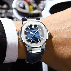 Relogio de Couro marrom Luxe Civano 