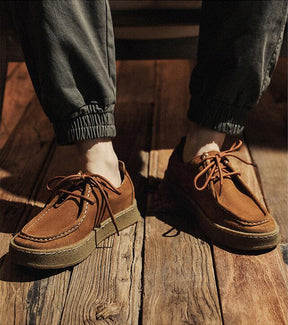 Sapato de Camurça Premium Sola Alta Craffito marrom